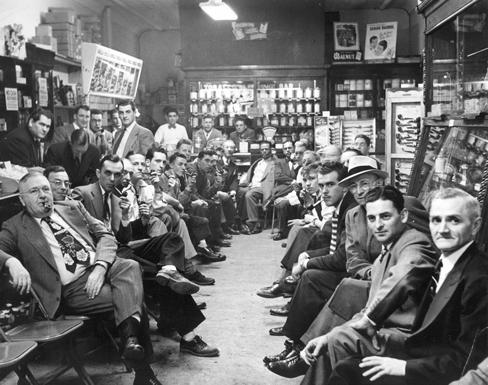 1950 Pipe Smoking Contest at Paul's Pipe Shop